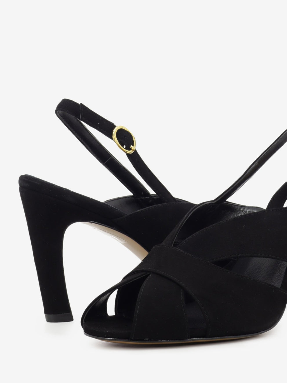 Black suede sandal