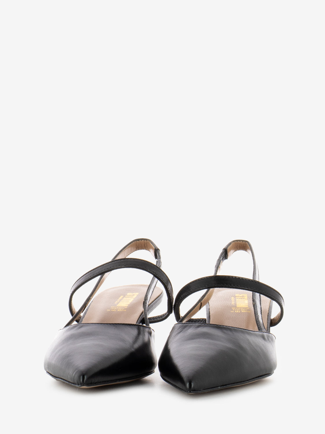 Sandalo in pelle cinturino elastico nero