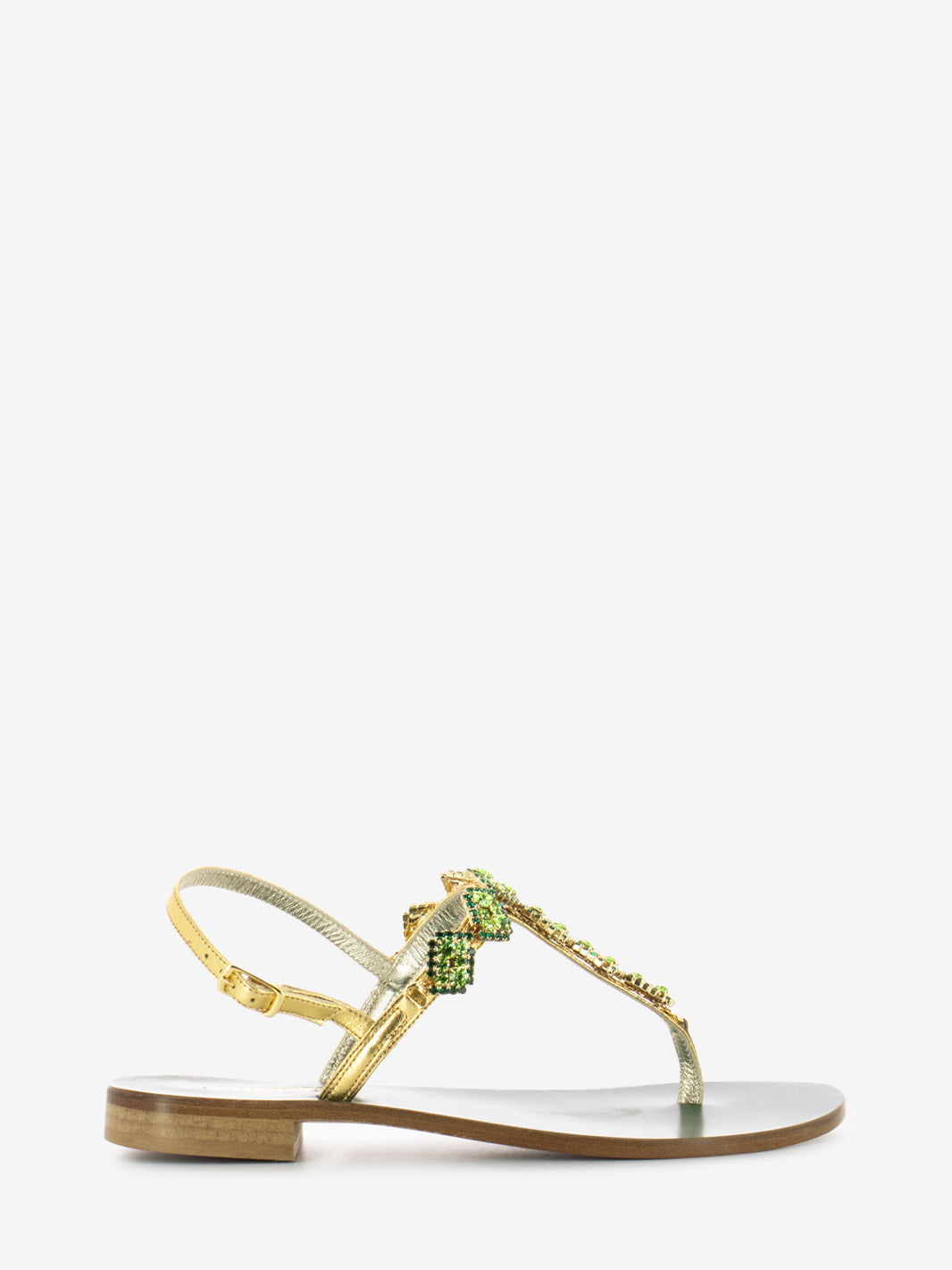 Sandalo infradito Positano oro / verde
