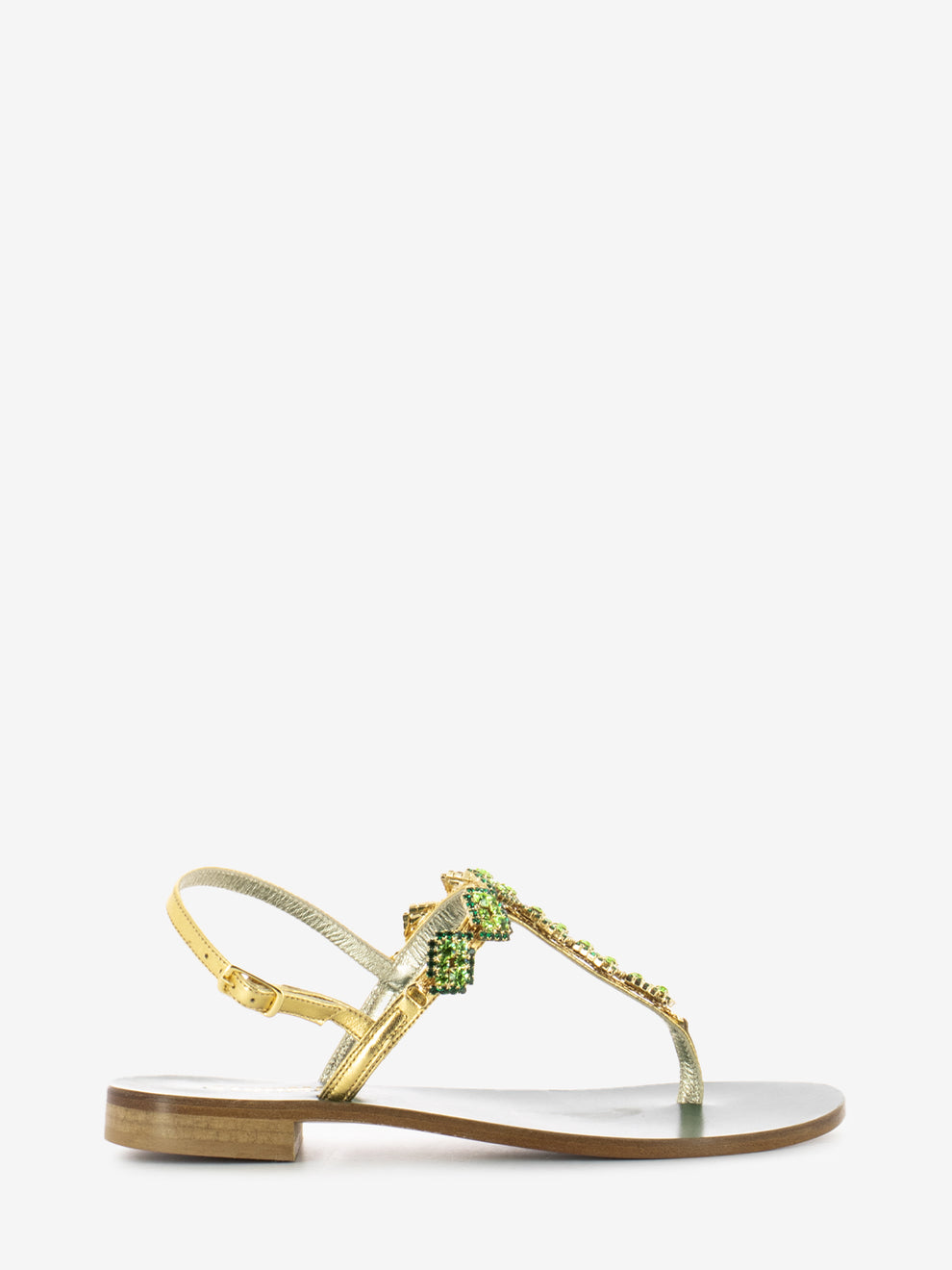 Sandalo infradito Positano oro / verde