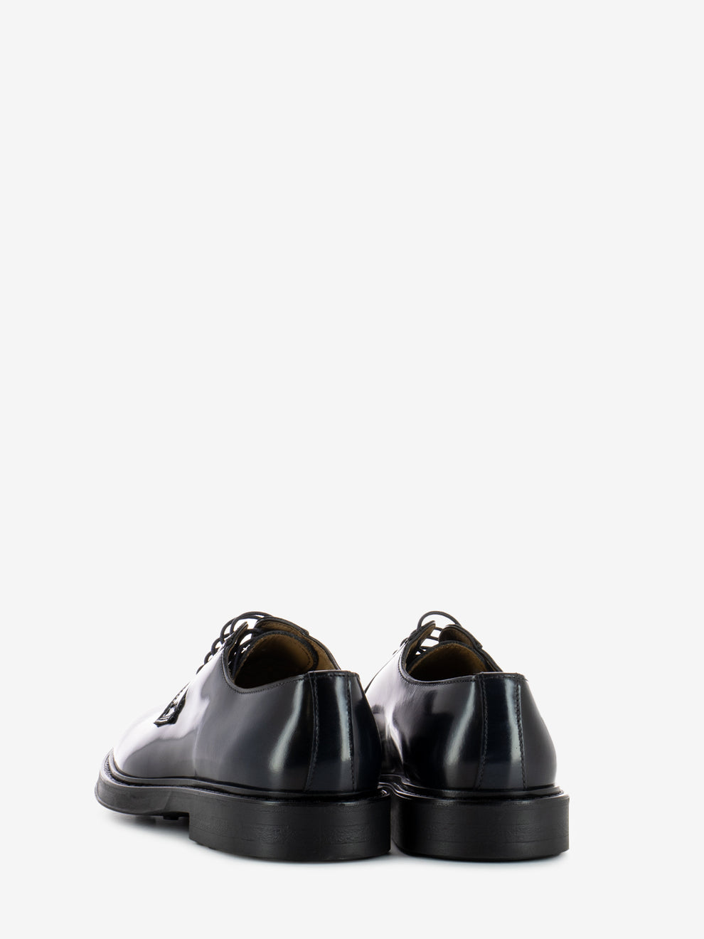 Scarpa derby lacci spazzolato blu