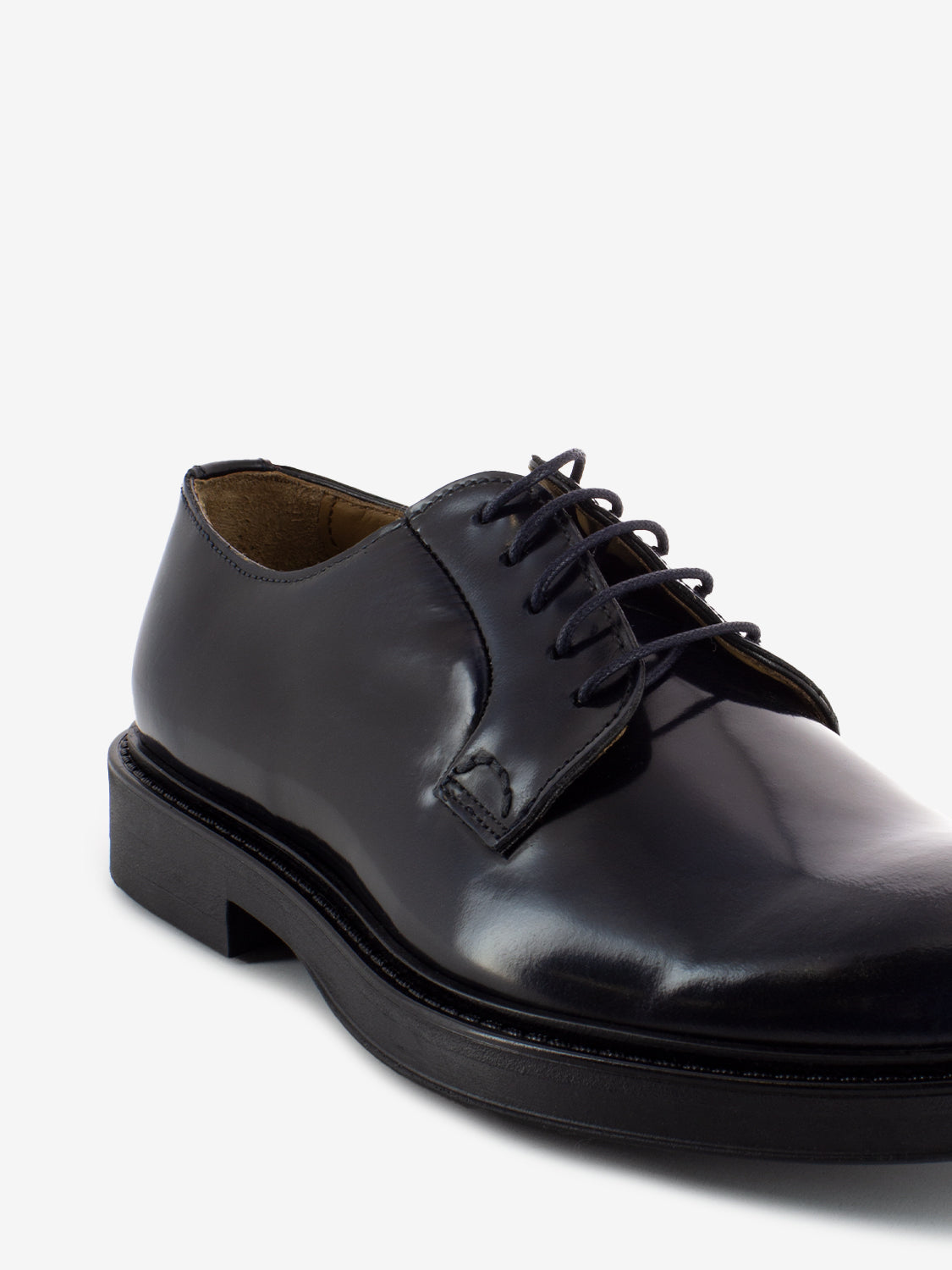 Scarpa derby lacci spazzolato blu