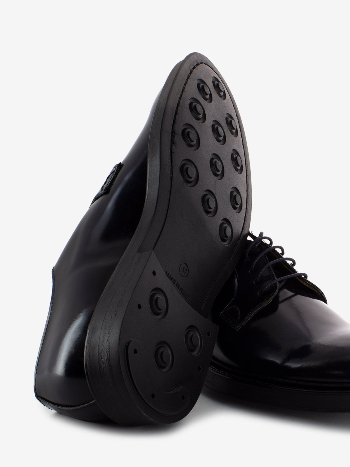 Scarpa derby lacci spazzolato blu