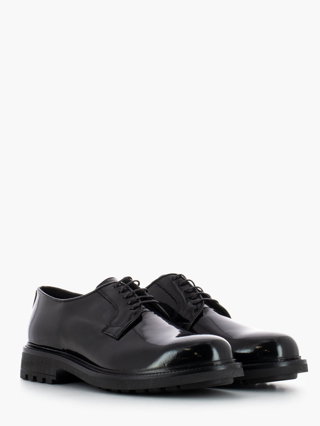 Black abrasive leather shoe