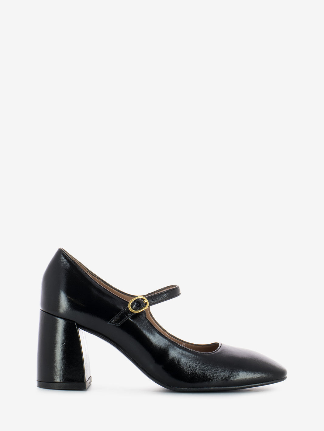 Scarpe alla bebè con cinturino nero