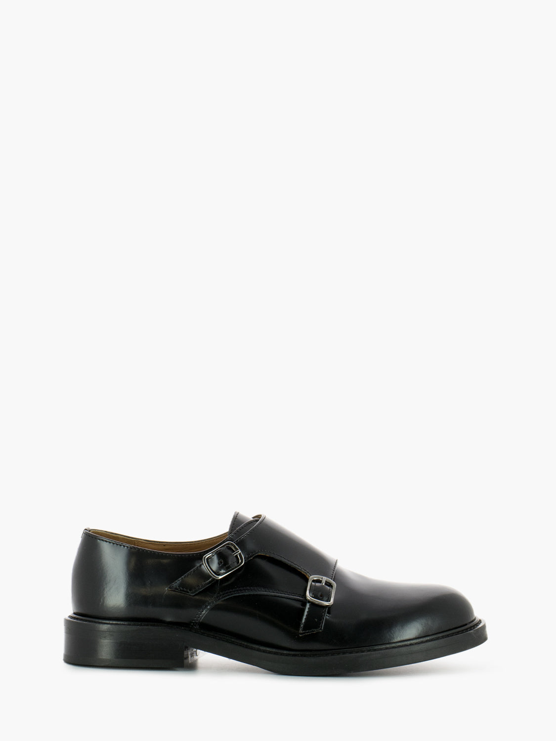 Scarpe con patta e fibbie nero