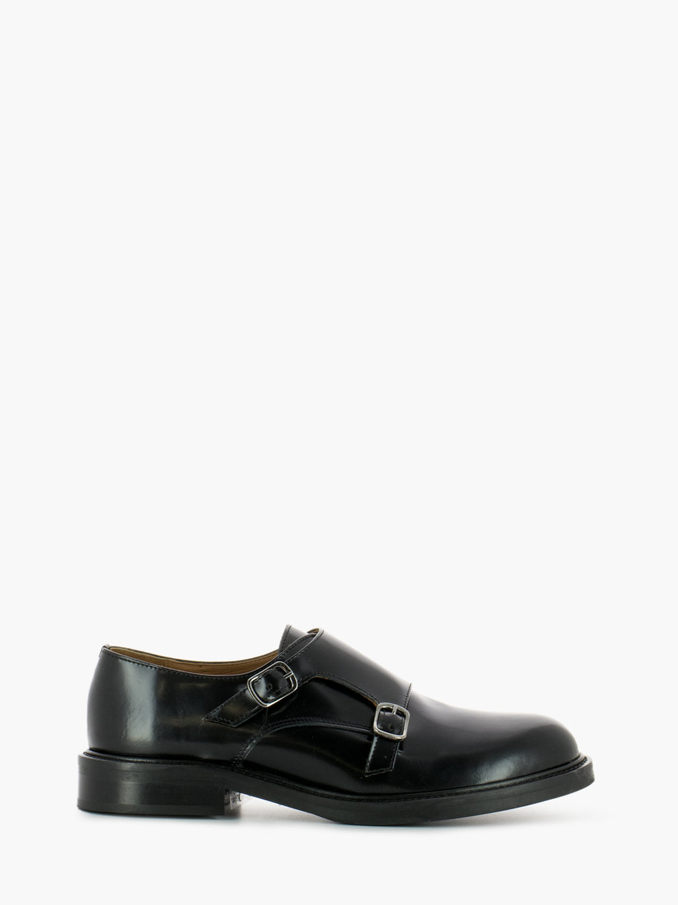 Scarpe con patta e fibbie nero