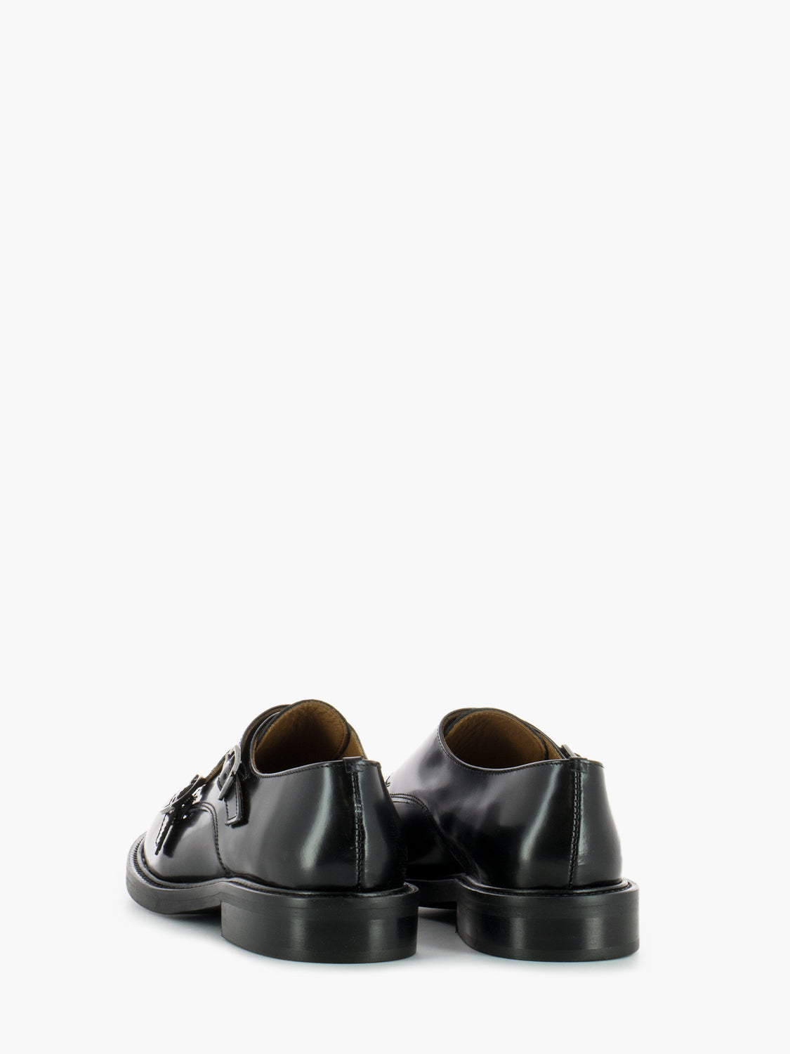 Scarpe con patta e fibbie nero