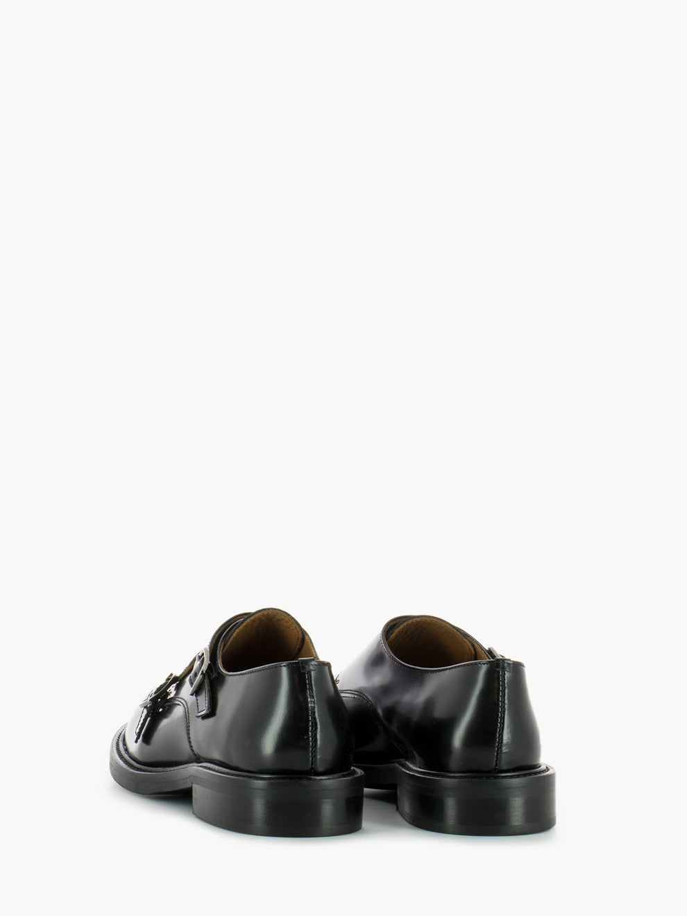 Scarpe con patta e fibbie nero
