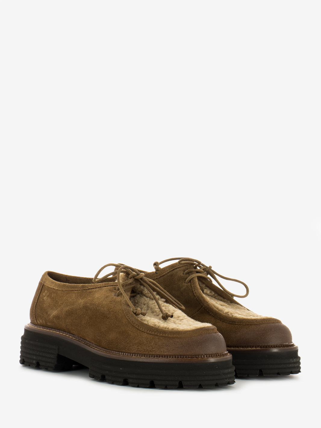 Scarpe ingegnere fondo alto camel