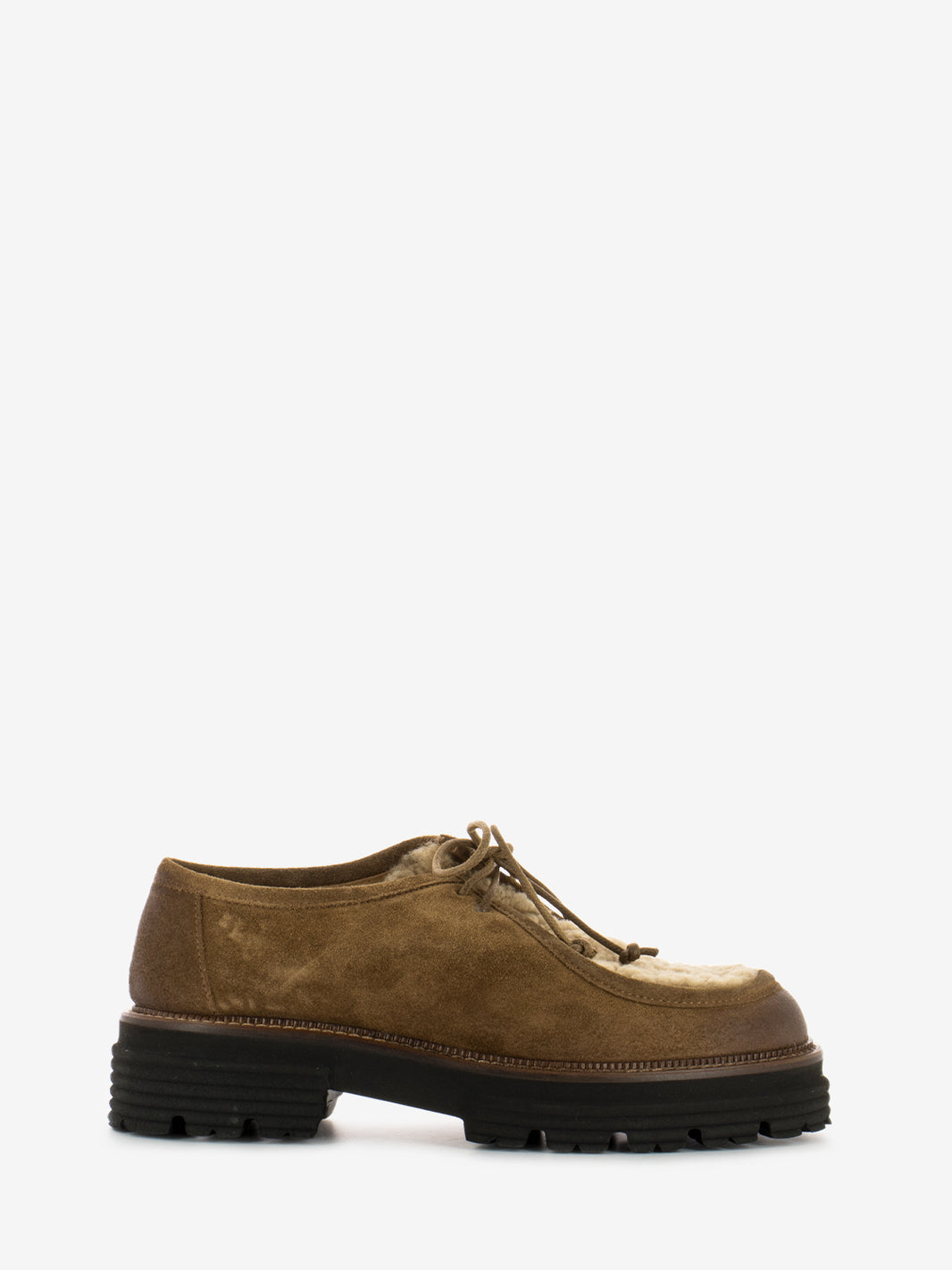 Scarpe ingegnere fondo alto camel