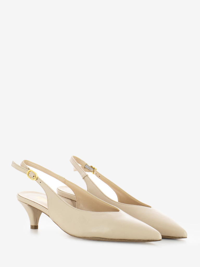 STIMM - Slingback a punta con centurino beige