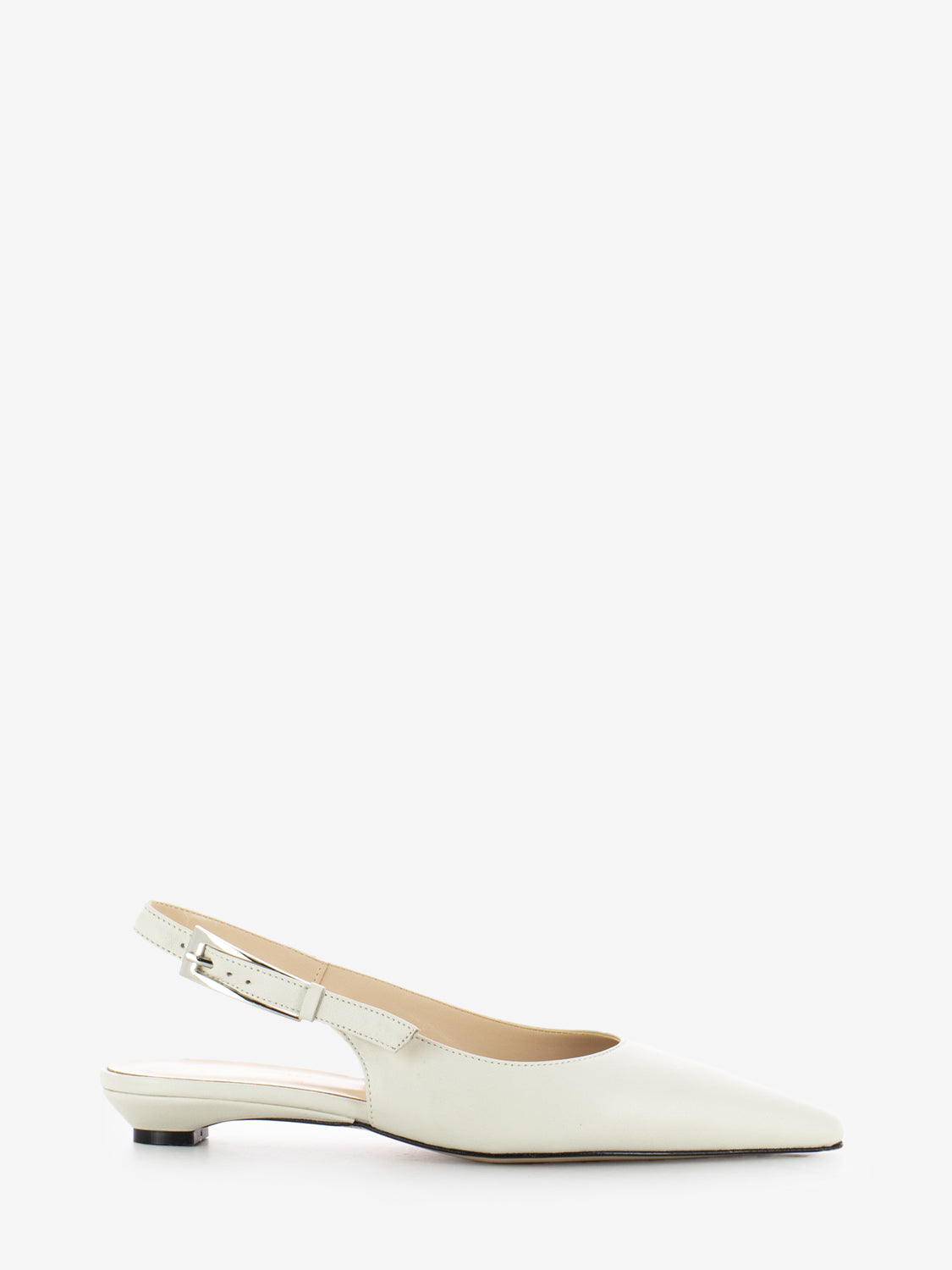 Slingback a punta con tacco basso sasso
