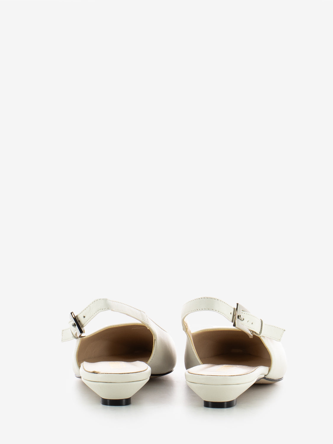 Slingback a punta con tacco basso sasso
