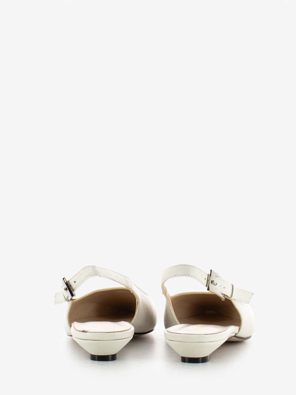 Slingback a punta con tacco basso sasso
