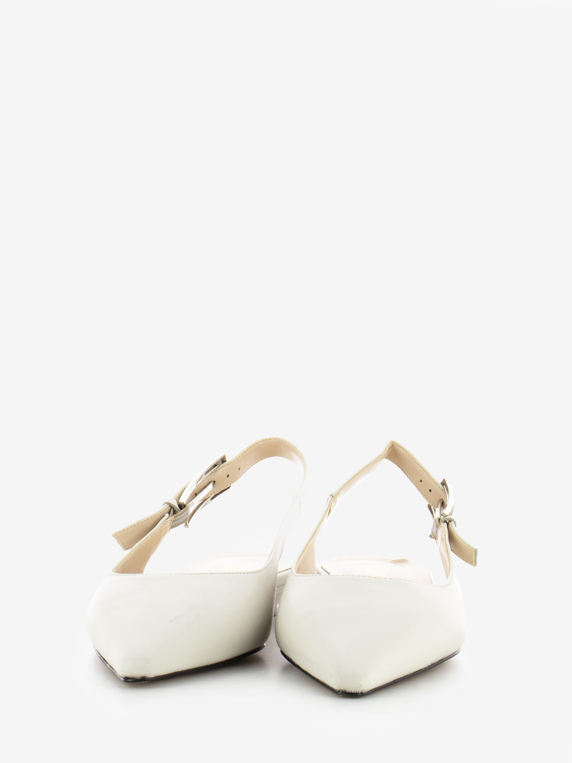 Slingback a punta con tacco basso sasso