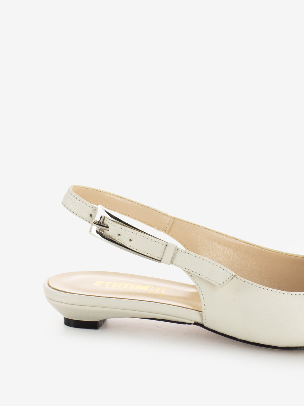 Slingback a punta con tacco basso sasso