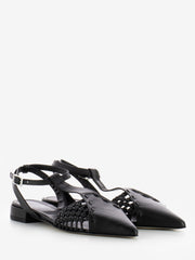 STIMM - Slingback a punta nera