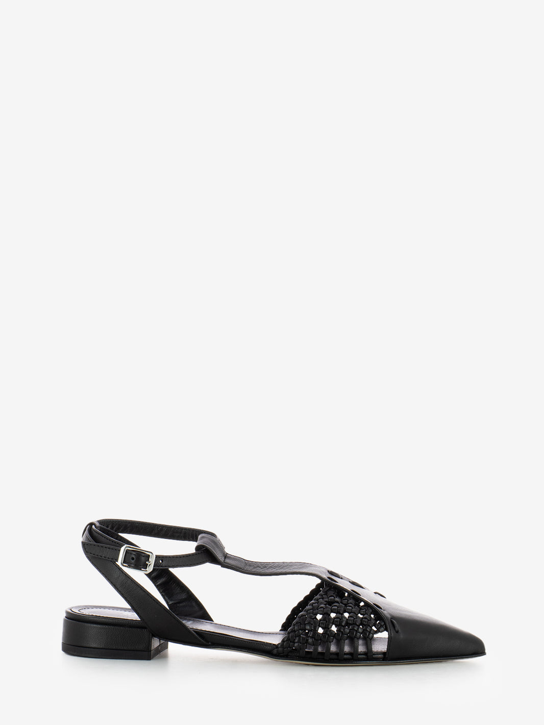 Slingback a punta nera