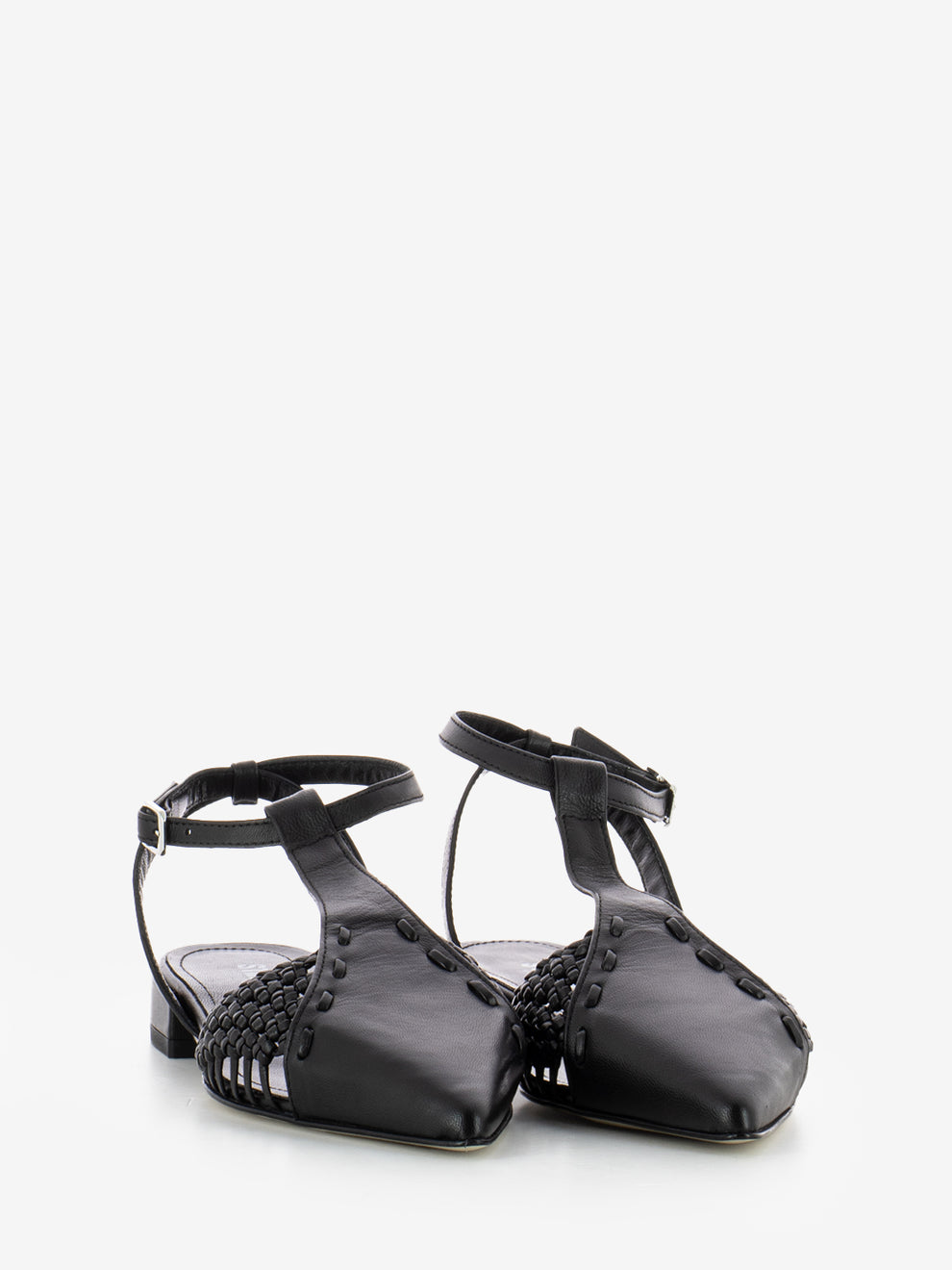 Slingback a punta nera