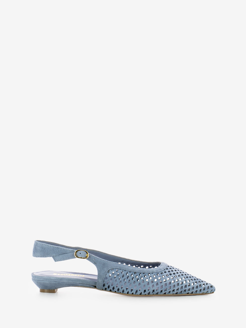 Slingback bassa a punta traforata avio