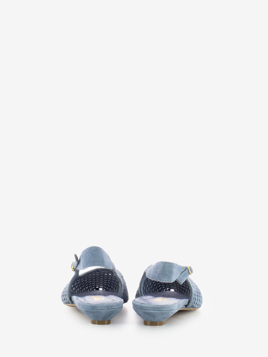 Slingback bassa a punta traforata avio