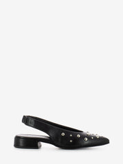STIMM - Slingback basse con borchie nero