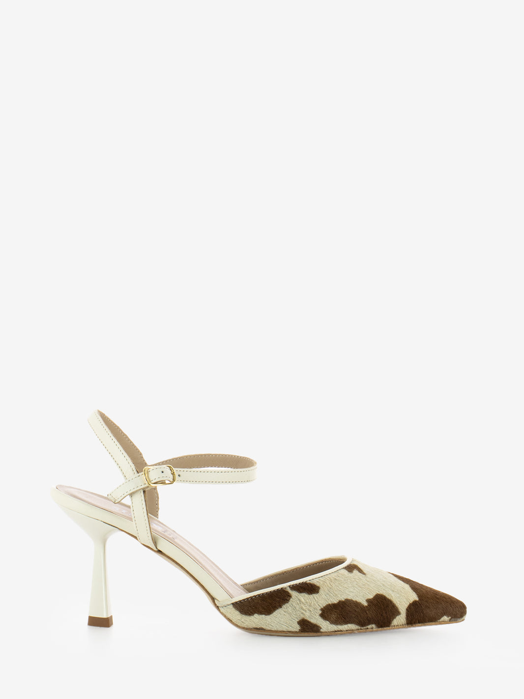 Slingback cavallino mucca / marrone