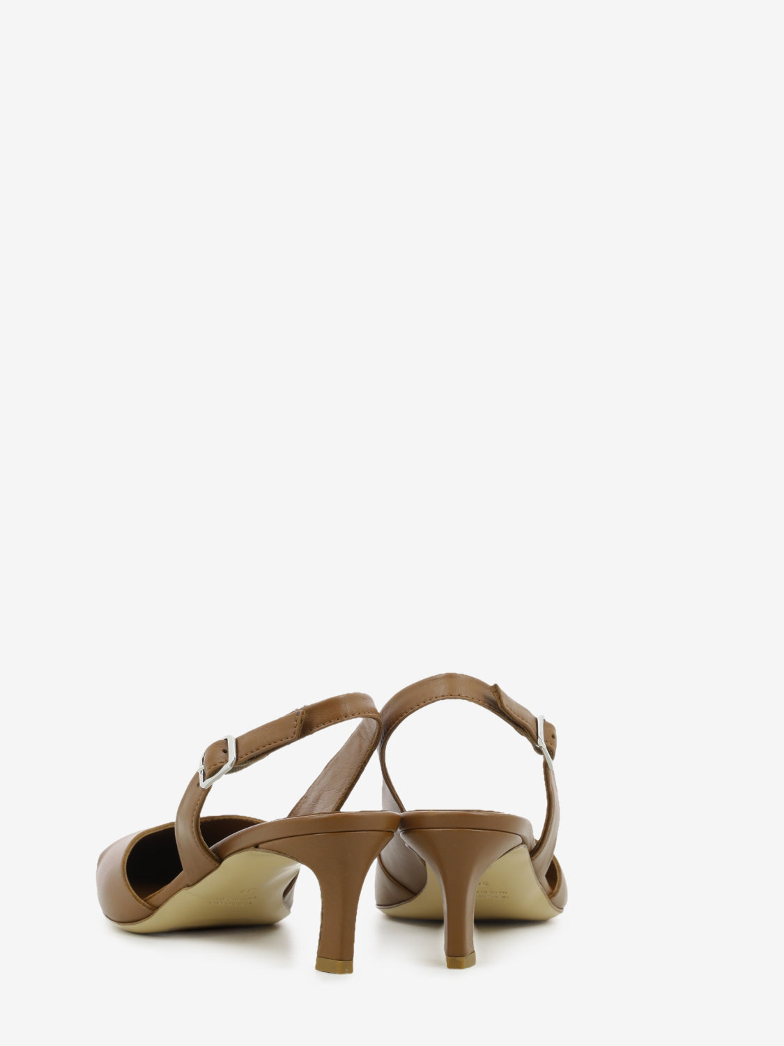 Leather slingback heels