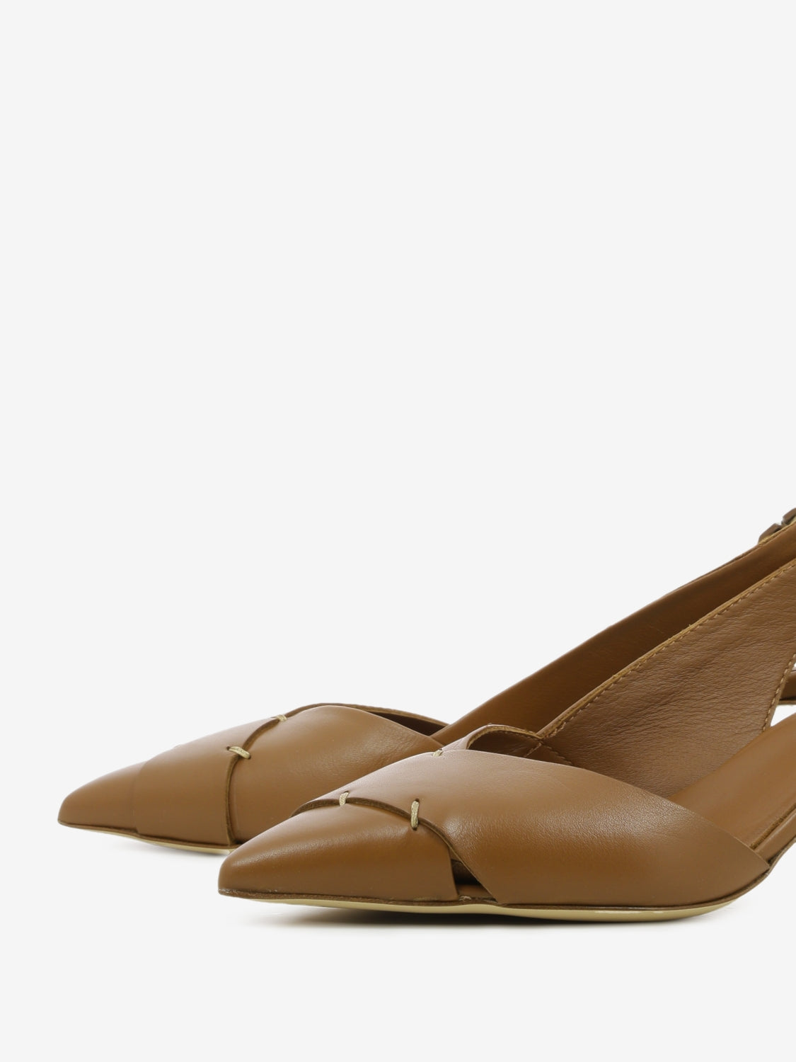 Leather slingback heels