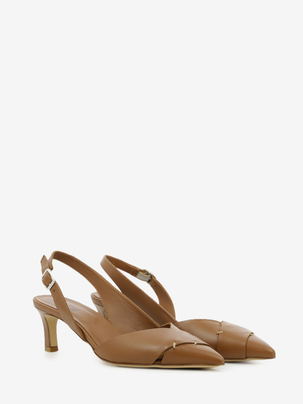 Leather slingback heels