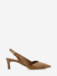 Leather slingback heels