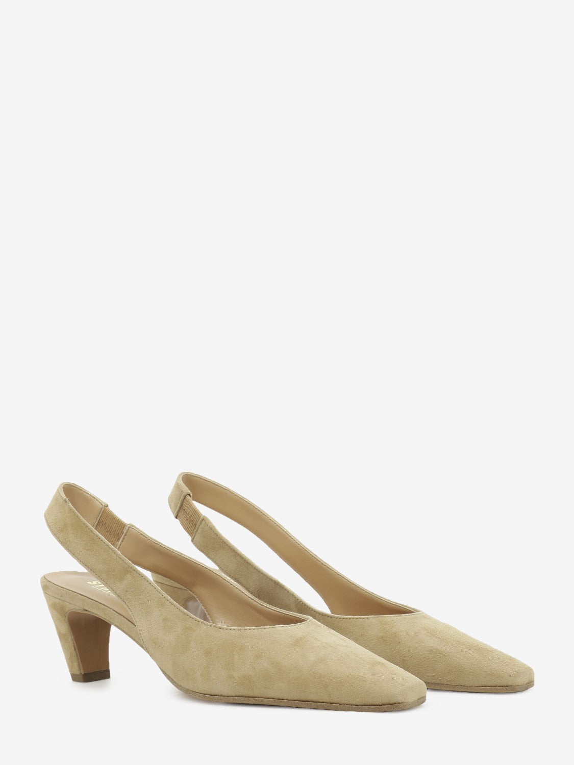 Camel suede slingback