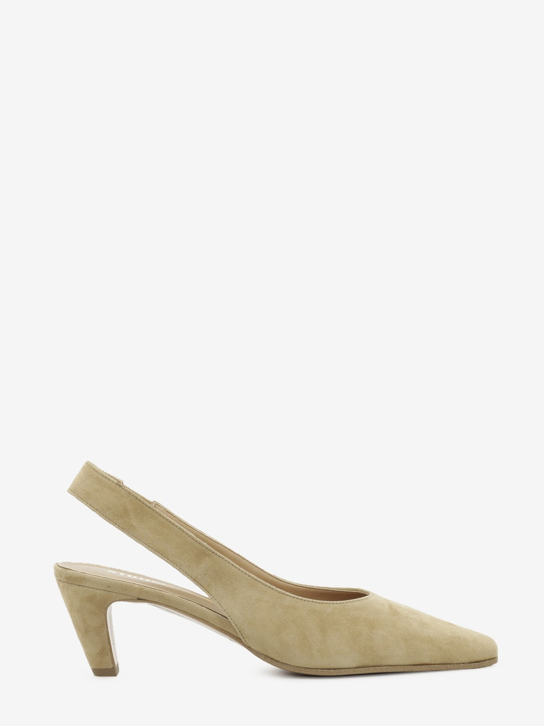 Slingback in suede camel