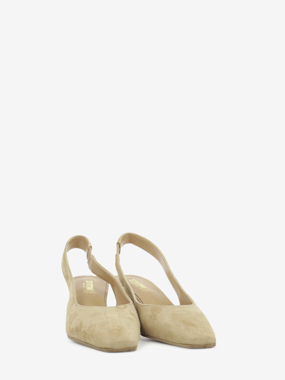 Camel suede slingback