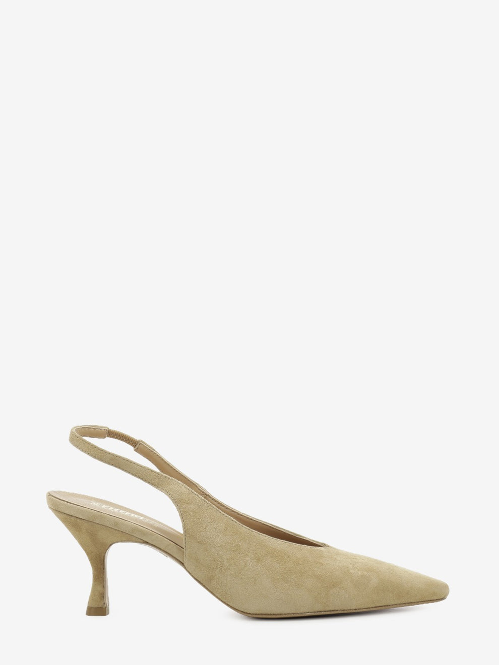 Slingback in suede camel