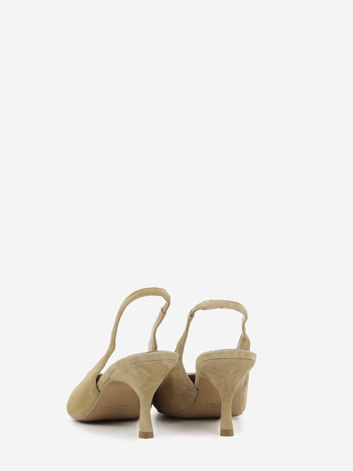 Slingback in suede camel