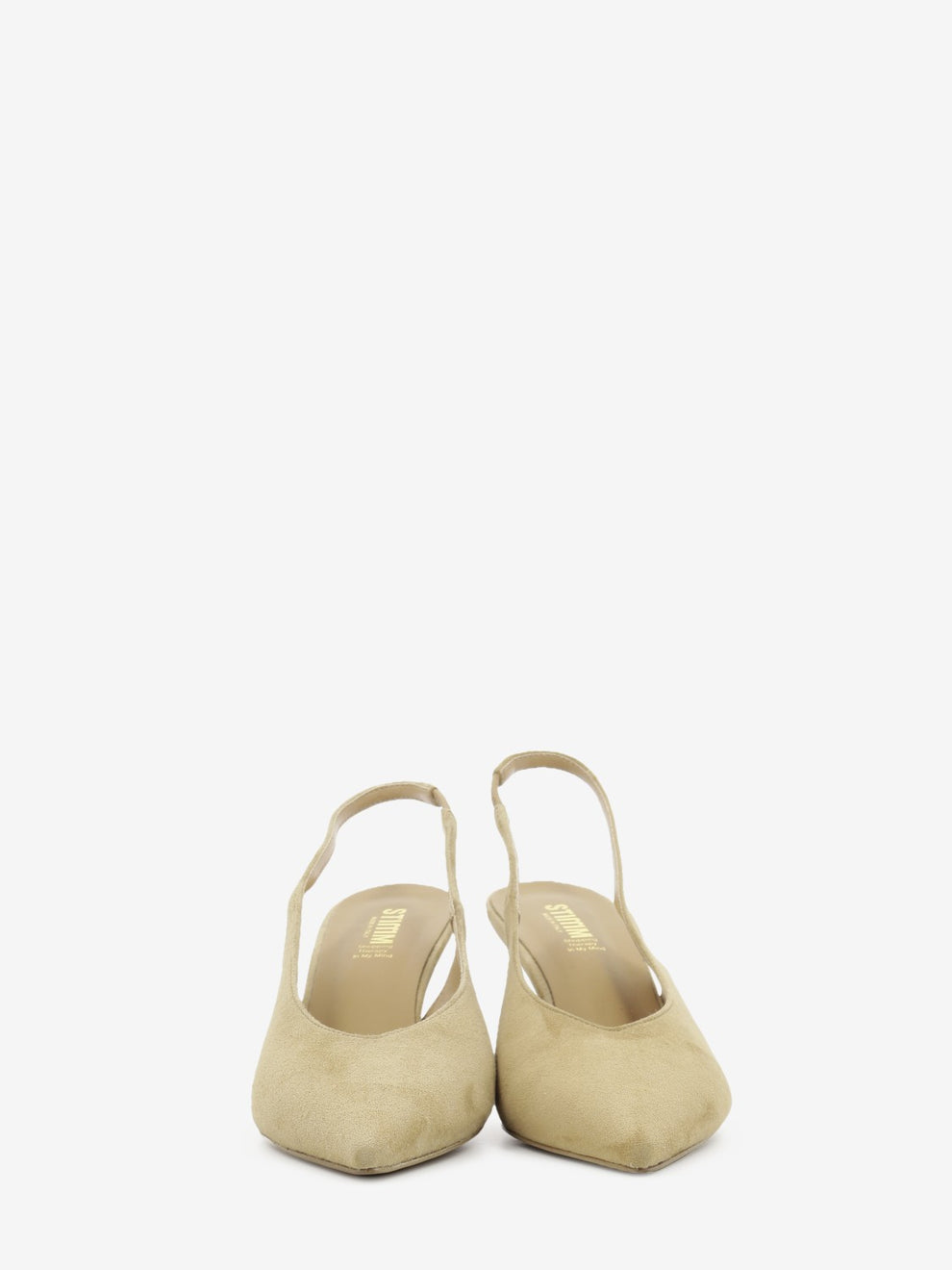 Slingback in suede camel
