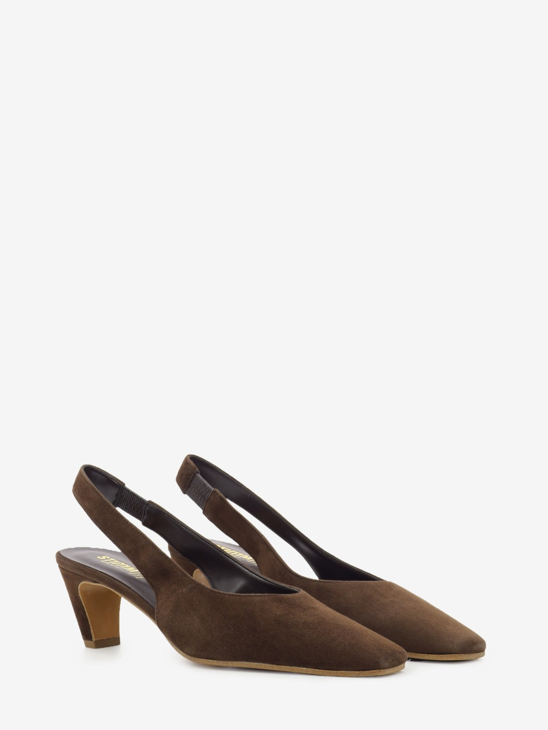 Slingback in suede testa di moro