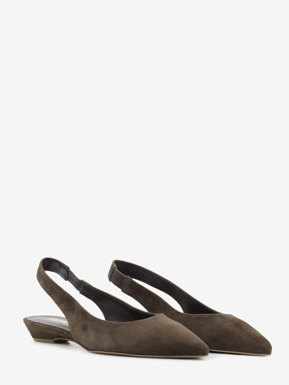 Slingback in suede testa di moro