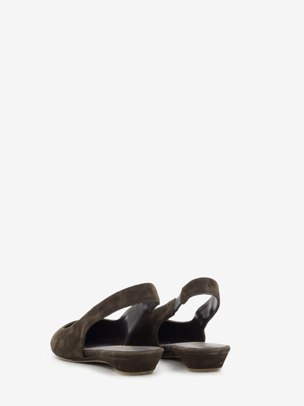 Slingback in suede testa di moro