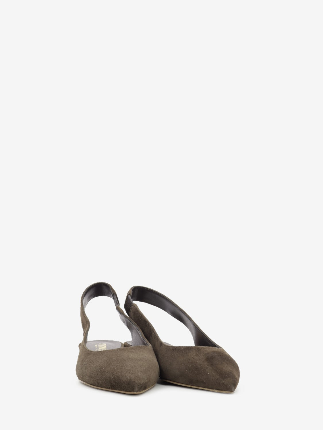 Slingback in suede testa di moro