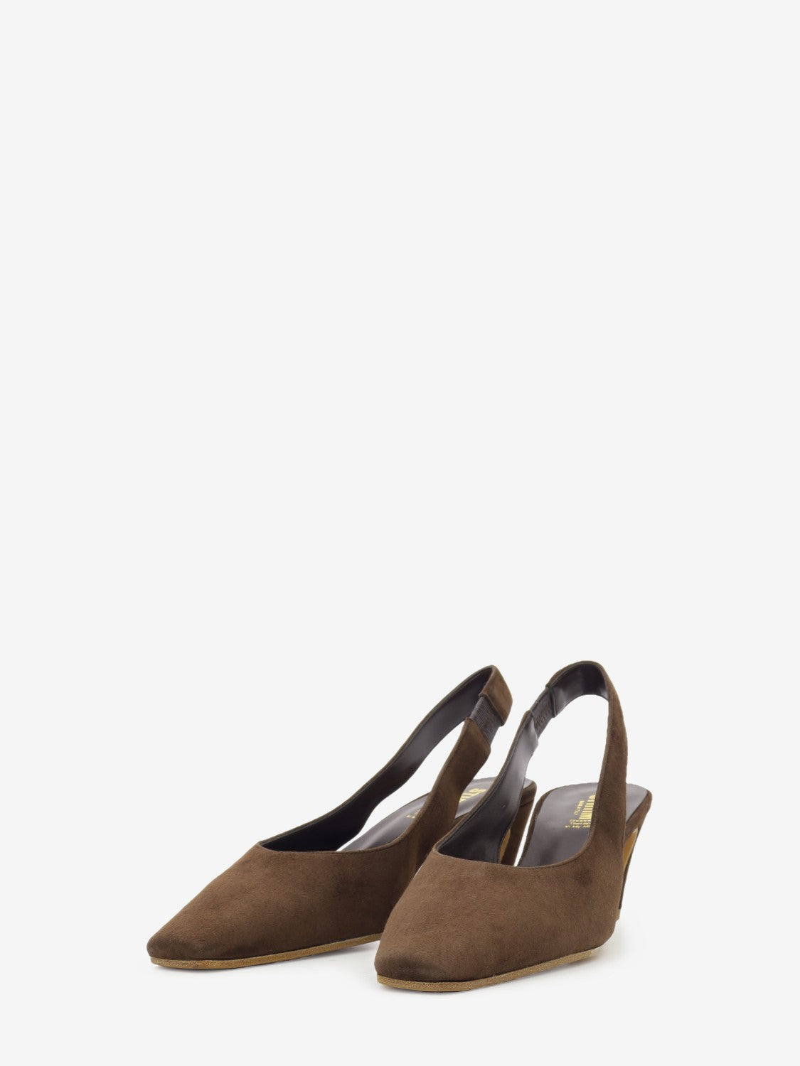 Slingback in suede testa di moro