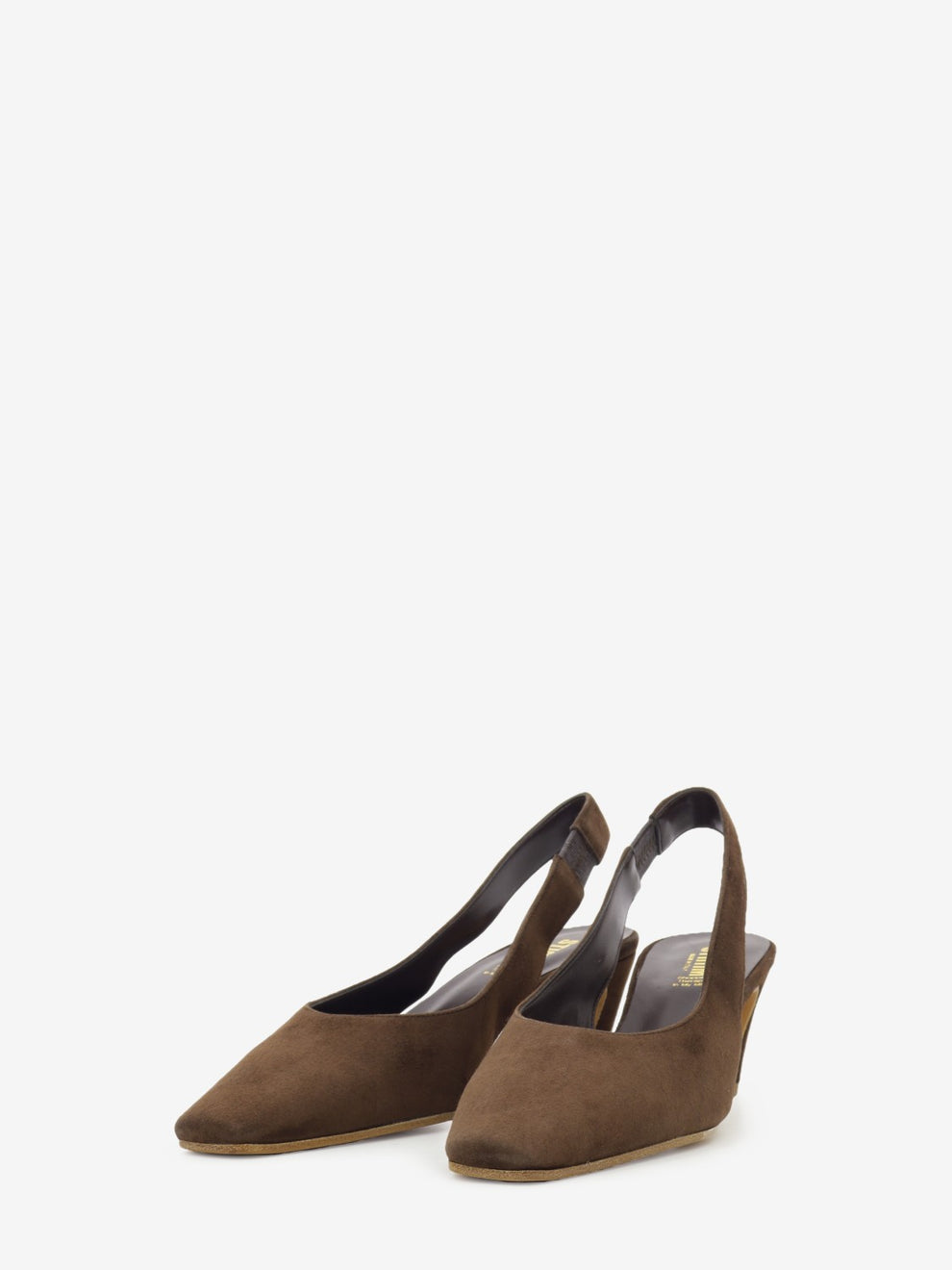Slingback in suede testa di moro