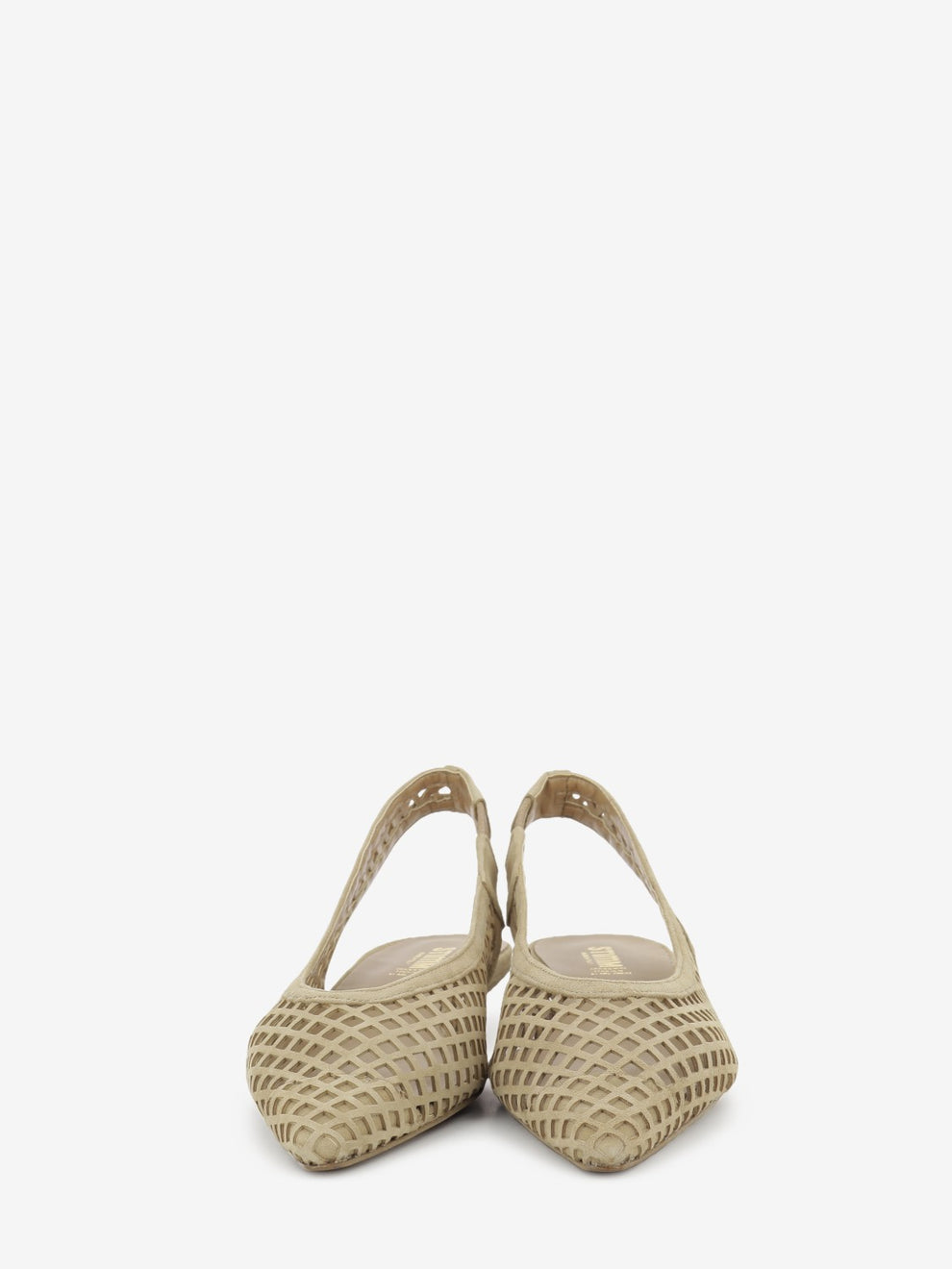 Slingback in suede traforato camel