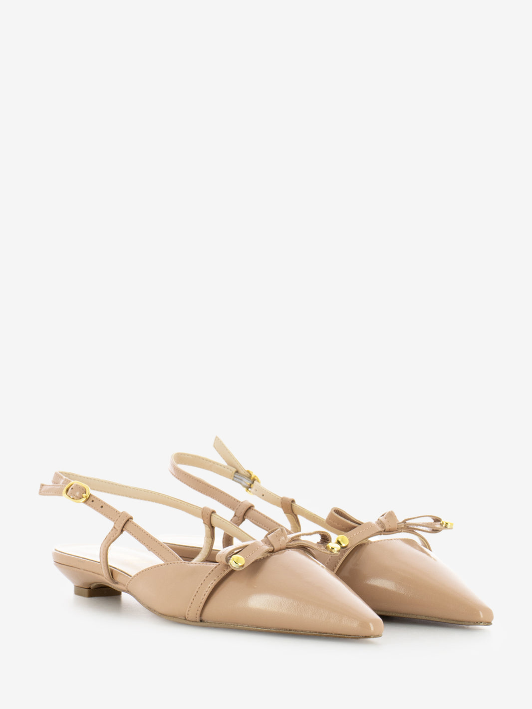 Slingback naplak nude