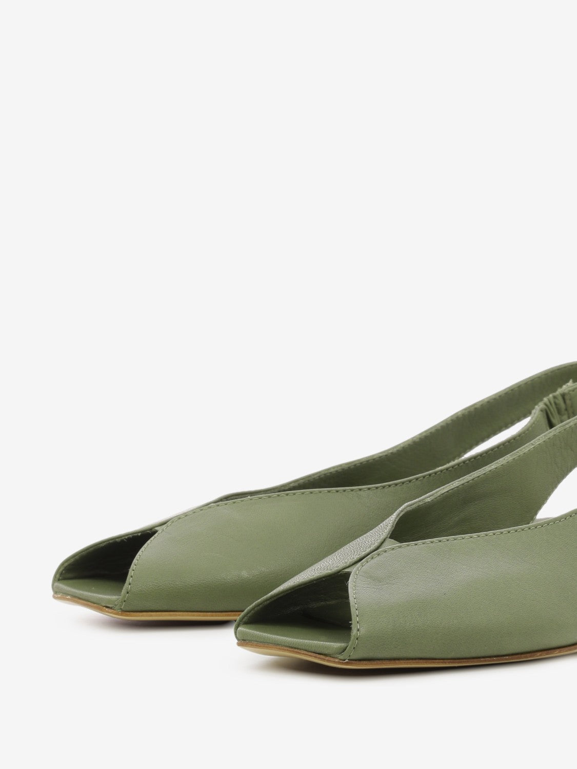 Slingback punta quadrata salvia