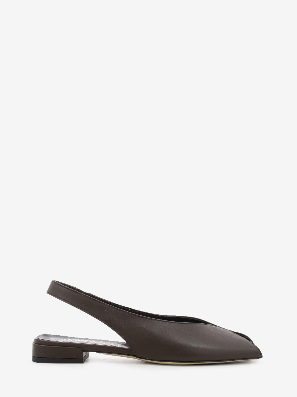 Slingback punta quadrata testa di moro