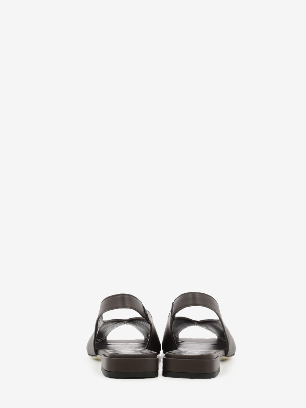 Slingback punta quadrata testa di moro