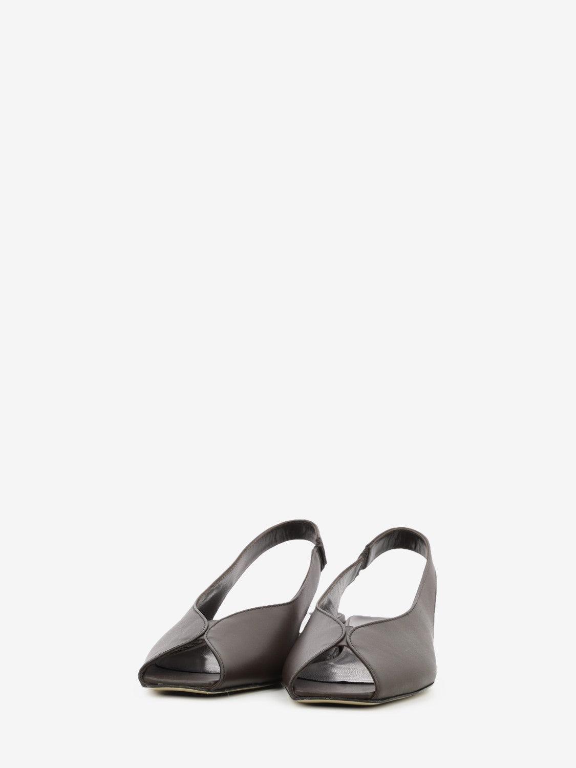 Slingback punta quadrata testa di moro